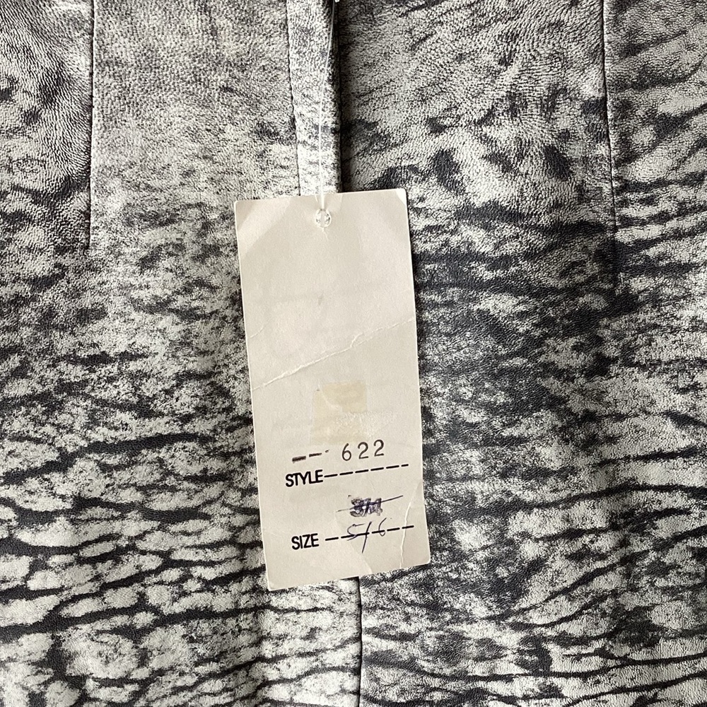 Vintage Phillip Noel Skirt Womens XS Grey Leather Abstract Print Pencil Retro - Picture 3 of 6